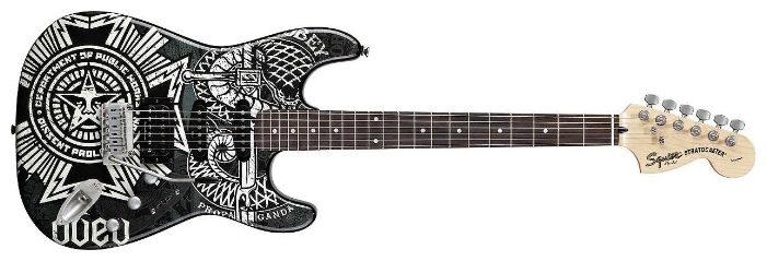 Электрогитара Squier OBEY Graphic Stratocaster HSS Dissent